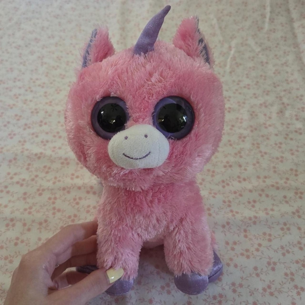 Pink and purple unicorn ty Beanie Boo